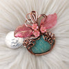 Amazonite Pumpkin Pendant In Copper