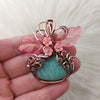 Amazonite Pumpkin Pendant In Copper