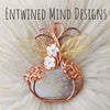 Plume Agate Pumpkin Pendant In Copper