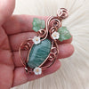Amazonite Pendant In Copper