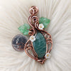 Amazonite Pendant In Copper