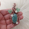 Amazonite Pendant In Copper