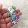 Aurora Opal Statement Pendant In Sterling Silver