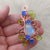 Moonstone Statement Pendant In Copper