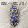Morado Opal And Sterling Silver Heart Pendant
