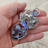 Morado Opal And Sterling Silver Heart Pendant