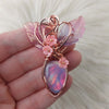 Aurora Opal Statement Pendant In Copper