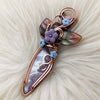 Plume Agate Doublet Pendant In Copper