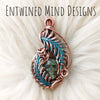 Labradorite Skull Fern Pendant