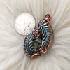 Labradorite Skull Fern Pendant