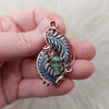 Labradorite Skull Fern Pendant
