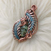 Labradorite Skull Fern Pendant