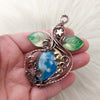 "Moon Light Sky" Plume Agate Doublet Pendant