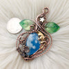 "Moon Light Sky" Plume Agate Doublet Pendant