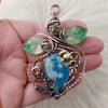 "Moon Light Sky" Plume Agate Doublet Pendant