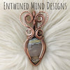 Moss Agate Pendant In Copper