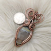 Moss Agate Pendant In Copper