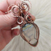 Moss Agate Pendant In Copper