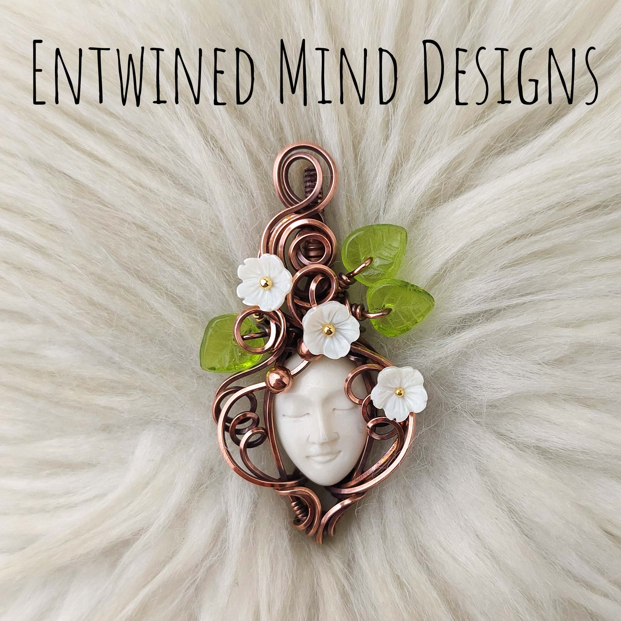 Small Goddess Pendant In Copper