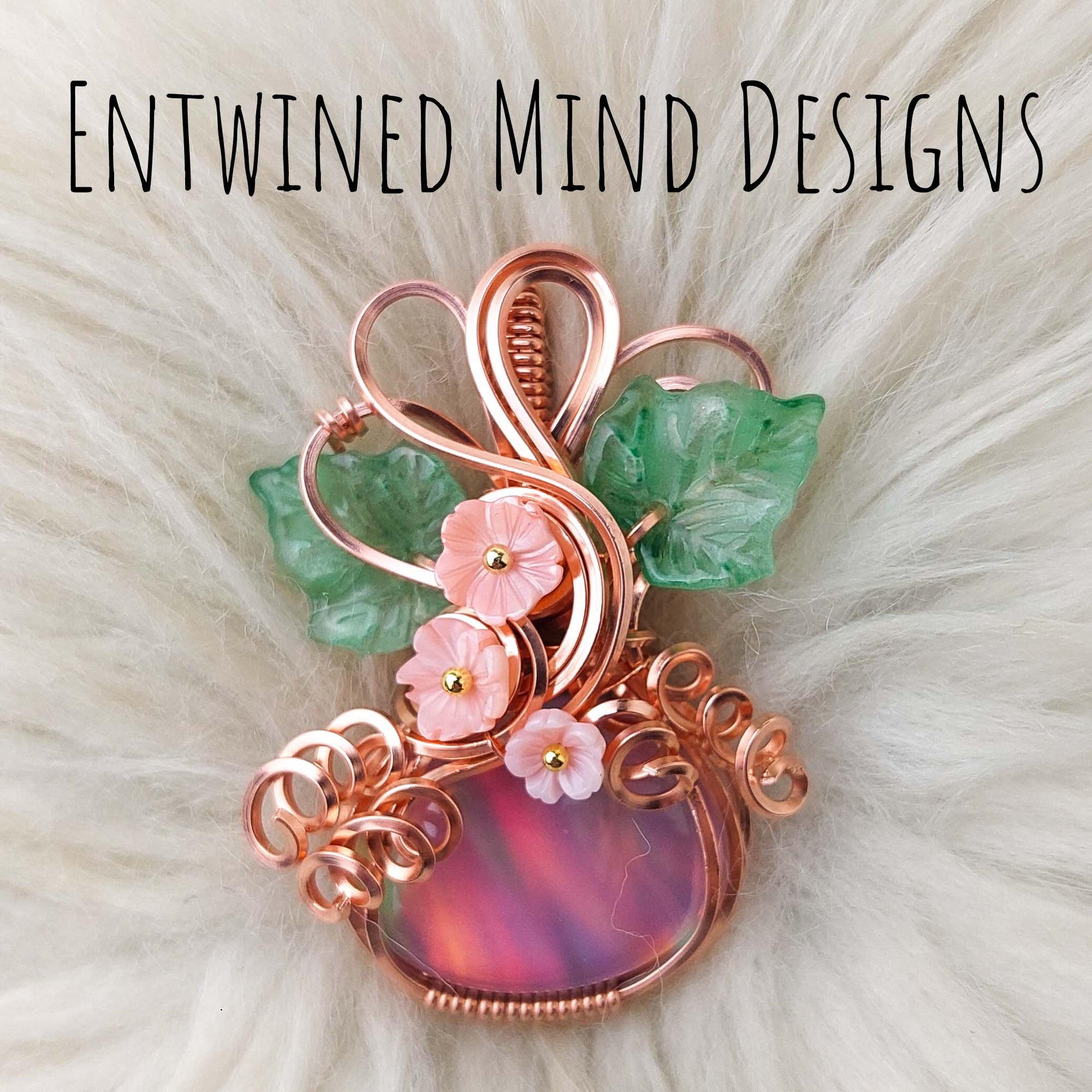 Aurora Opal Pumpkin Pendant In Copper