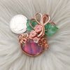 Aurora Opal Pumpkin Pendant In Copper