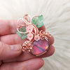 Aurora Opal Pumpkin Pendant In Copper
