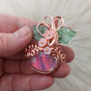 Aurora Opal Pumpkin Pendant In Copper