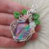 Aurora Opal Statement Pendant In Sterling Silver