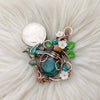 Green Hummingbird Potion Bottle Pendant