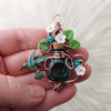 Green Hummingbird Potion Bottle Pendant