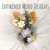 Ternate Moss Agate Heart Statement Pendant In Sterling Silver