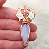 Moonstone Statement Pendant In Copper