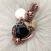 Black Onyx Statement Pendant In Copper