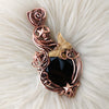 Black Onyx Statement Pendant In Copper