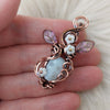 Opalite Small Skull Pendant