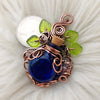 Cobalt Blue Potion Bottle And Owl Pendant