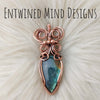 Green Labradorite And Copper Pendant