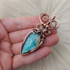 Green Labradorite And Copper Pendant