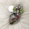 Artisan Cut Sobet Jasper Heart Statement Pendant In Sterling Silver