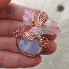 Moonstone Pumpkin Pendant In Copper