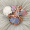 Moonstone Pumpkin Pendant In Copper