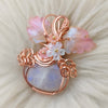 Moonstone Pumpkin Pendant In Copper
