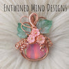 Pink Aurora Opal Pumpkin Pendant