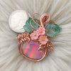 Pink Aurora Opal Pumpkin Pendant