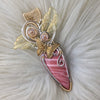 Australian Pink Opal, Sterling Silver, and 14k Gold Filled statement Pendant