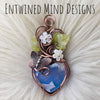 Plume Agate Doublet Heart Statement Pendant
