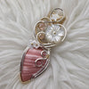 Australian Pink Opal, Sterling Silver, and 14k Gold Filled statement Pendant