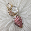 Australian Pink Opal, Sterling Silver, and 14k Gold Filled statement Pendant