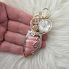 Australian Pink Opal, Sterling Silver, and 14k Gold Filled statement Pendant