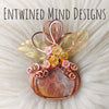 Fossil Coral Pumpkin Pendant In Copper